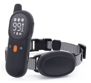 Electric collar for dogs with remote control up to 800 m. Black.