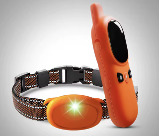 Electric collar for dogs with remote control up to 800 m. Orange.