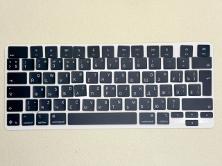 Apple MacBook 2019-2024 M1 M2 M3 M4 angļu-krievu ISO/UK/JCUKEN tastatūras taustiņu komplekts, lai aizstātu vācu QWERTZ izkārtojumu