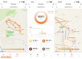 GPS dog tracker with 4G SIM card and unlimited tracking distance. White.