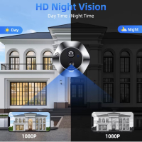Durvju video actiņa ar ekrānu un WiFi. Ar divvirzienu saziņu. Domofons. Smart Life, Tuya.
