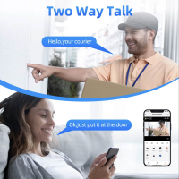 Durvju video actiņa ar ekrānu un WiFi. Ar divvirzienu saziņu. Domofons. Smart Life, Tuya.